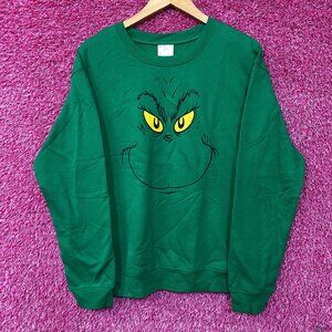 The Grinch Face Guly Christmas Sweater size Medium